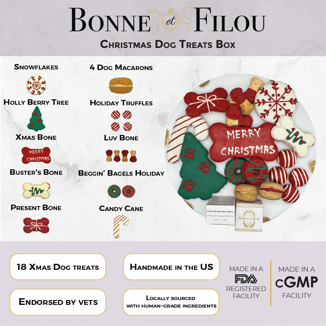 Bonne et Filou - Wholesale Pet Treats - Dog - Christmas Dog Treats Box | Holiday Unique Themed Gift Box3