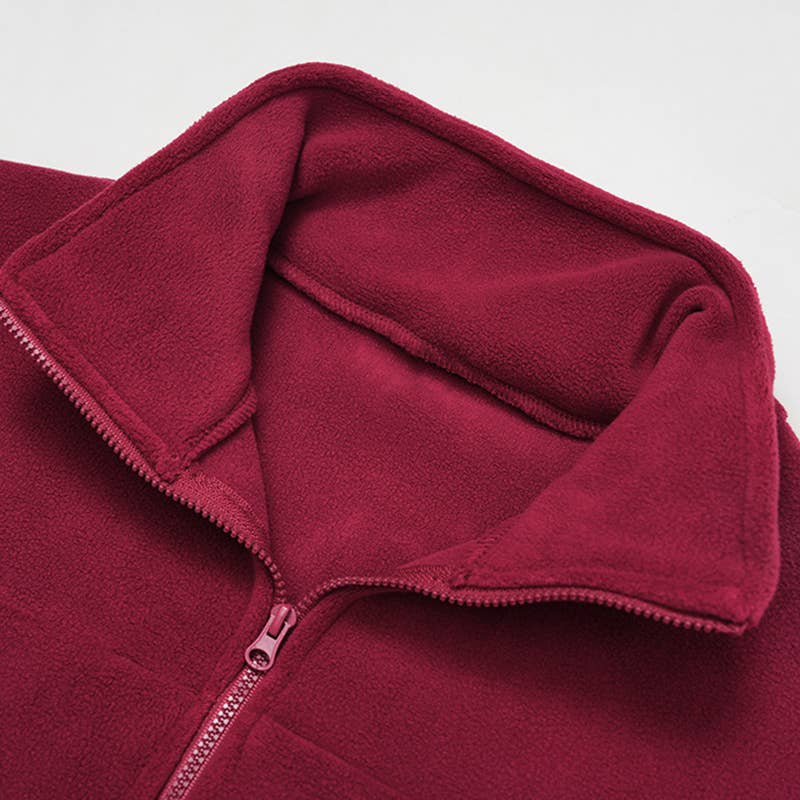 WONDERXFANS – Casaco de desporto - Mulher por atacado – Casaco polar de gola alta à prova de vento13