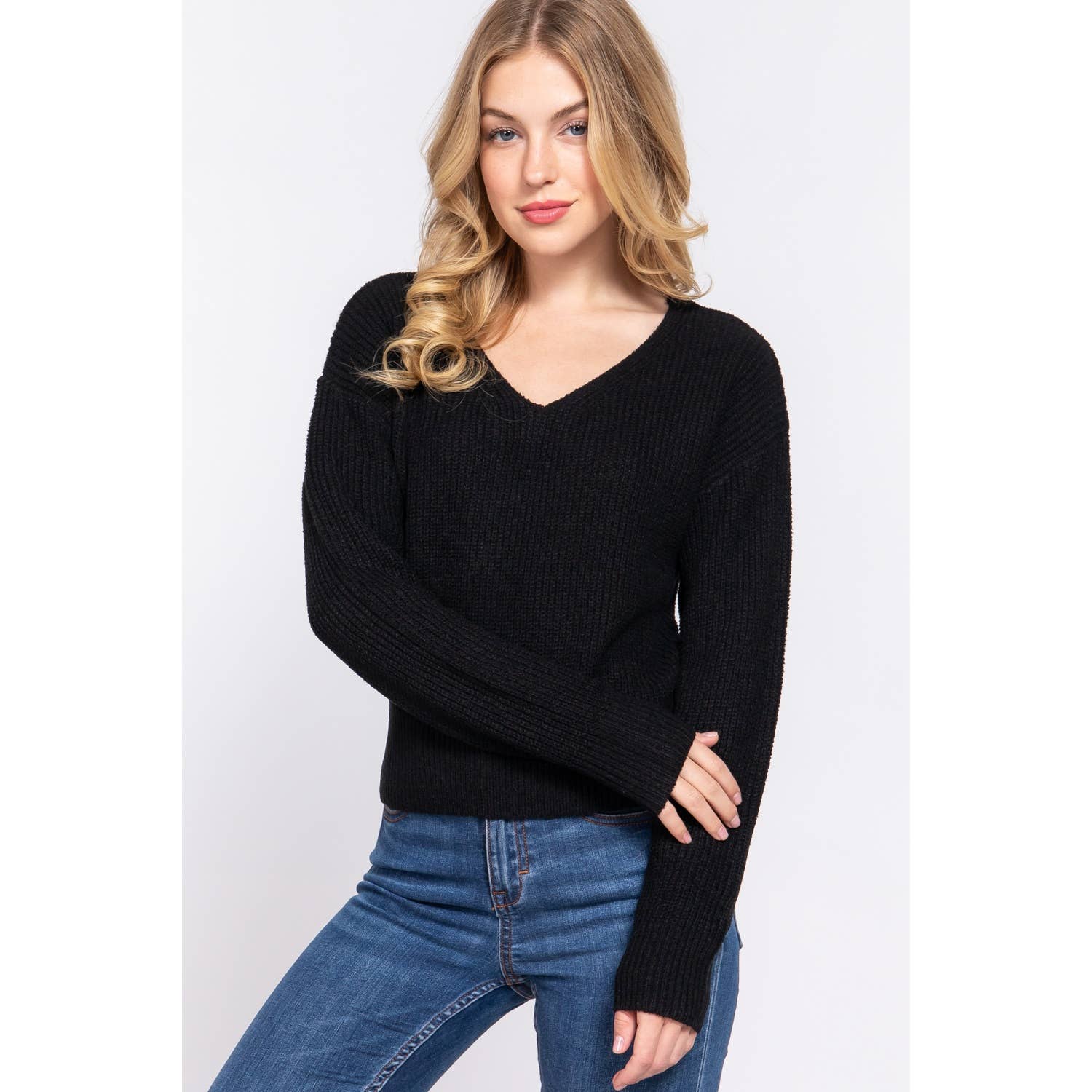 Apolline – Engroshandel Pullover - Dame – DOLMAN SLV STRAPPY TRØJE MED ÅBEN RYG0