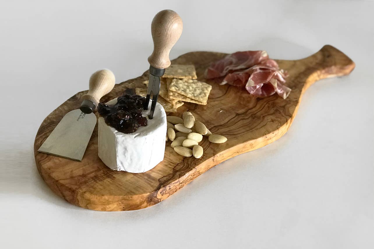 Verve Culture - Wholesale Cheese Board - Italian Olivewood Charcuterie and Cheese Paddle Board4