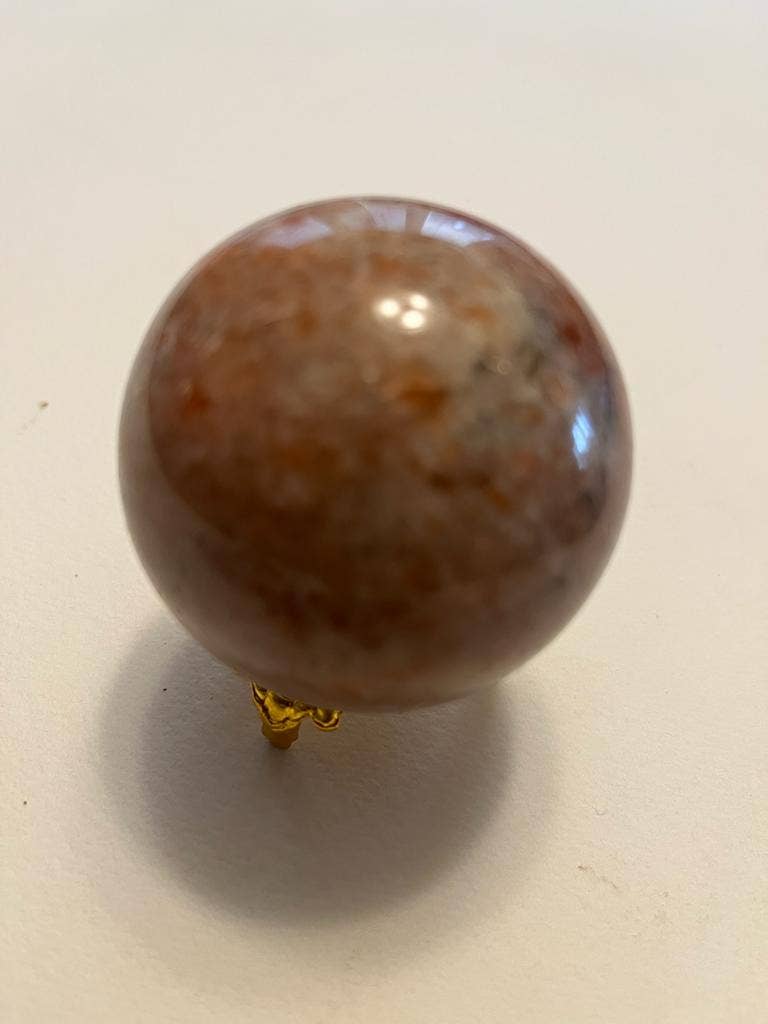 jiomind - Vente Pierre et cristal de spiritualité - Sphère en cristal Sunstone | Pierre de soleil naturelle polie à la main 1