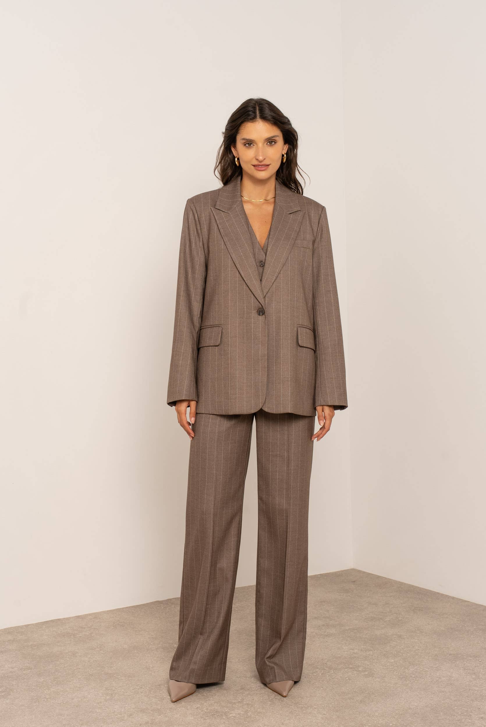 Attentif Paris - Wholesale Blazer - Women's - Oversized pinstripe blazer32