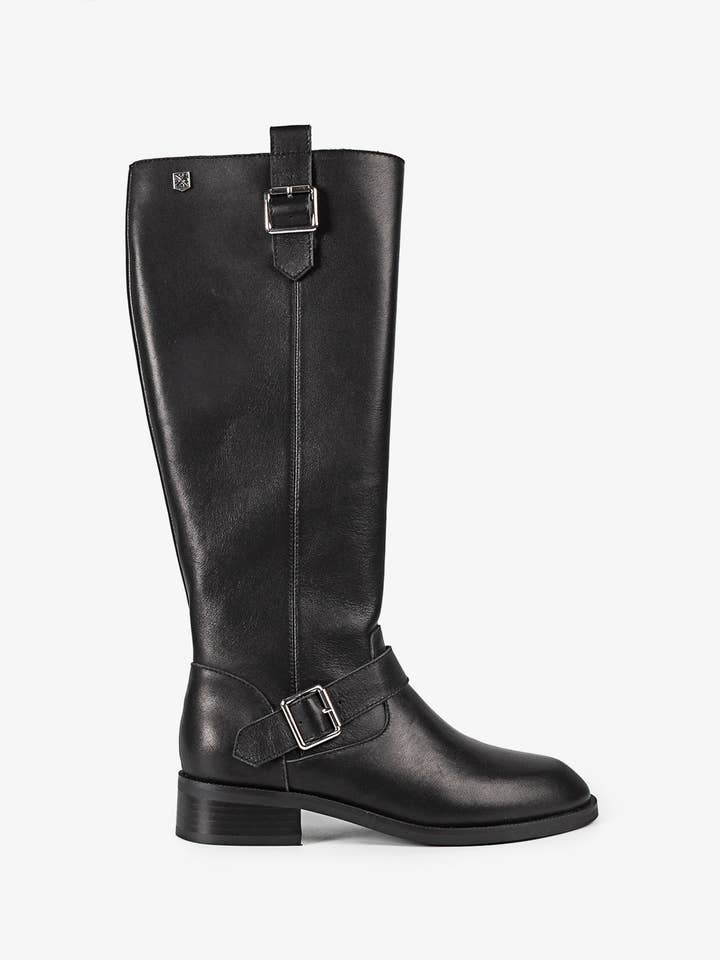 Black Leather High Boot kiliman for wholesale by POPA