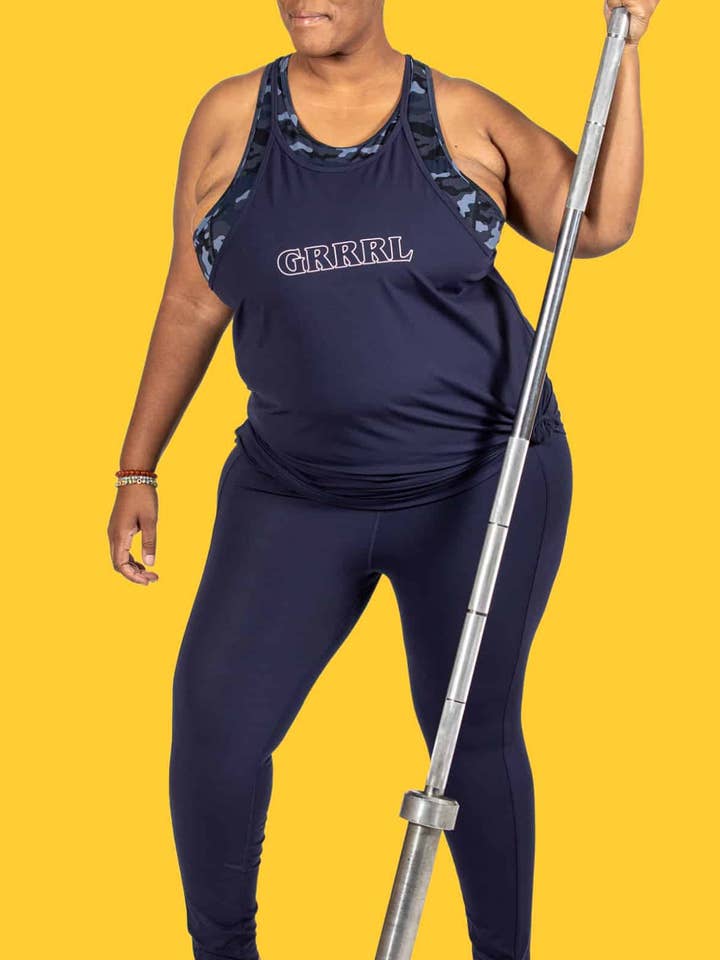 Legging Freedom Honey Badger bleu pour la vente par GRRRL