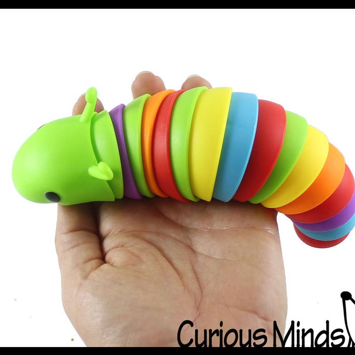 Curious Minds Toys - Vente Fidget/jouet anti-stress – enfant - 1 Fidget Caterpillar - Grande limace mobile articulée et articulée4