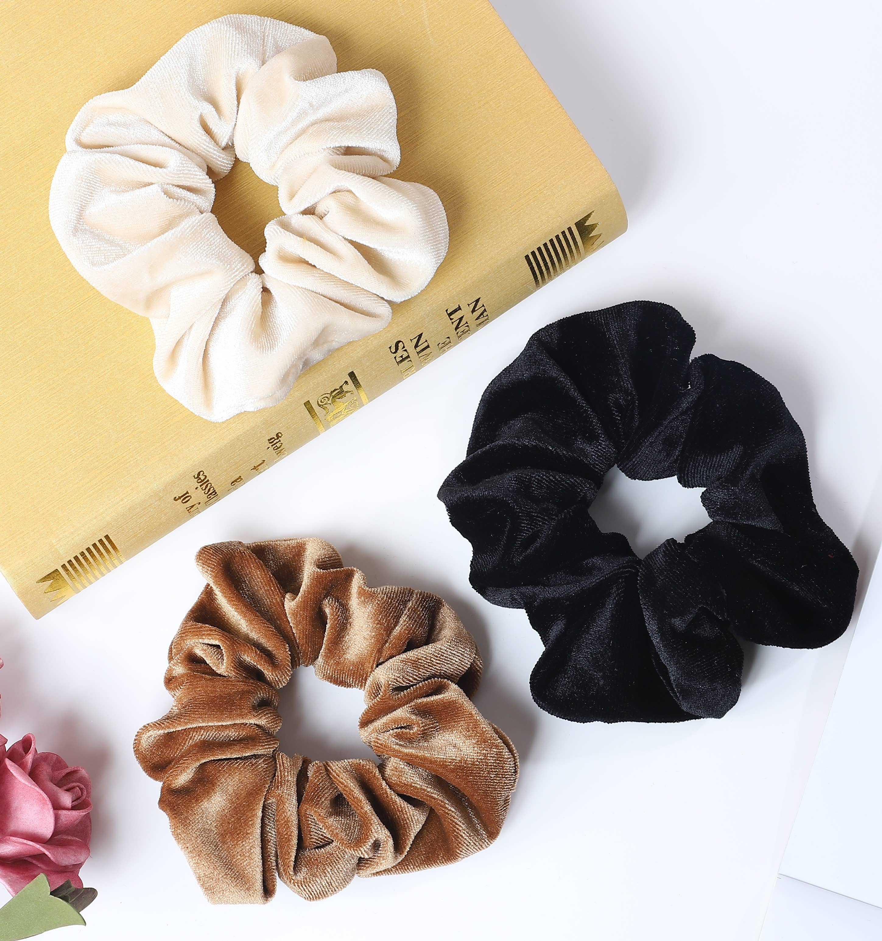 JC Sunny Fashion - Wholesale Scrunchie - Women's - Oversize Velvet Scrunchie Set-JC-HB606001-01