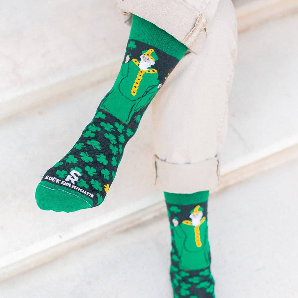 Sock Religious - Wholesale Socks - Unisex - St. Patrick Adult XL Socks4