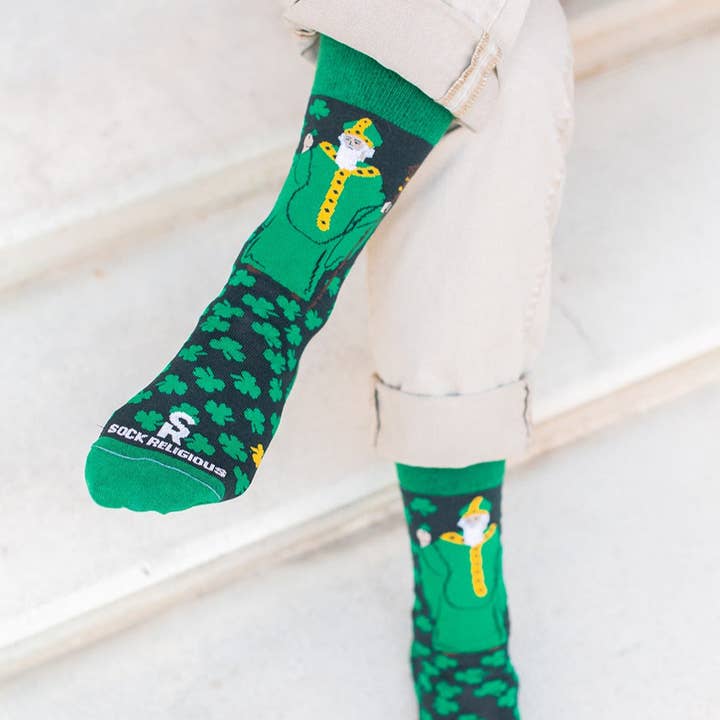 Sock Religious - Wholesale Socks - Unisex - St. Patrick Adult XL Socks4