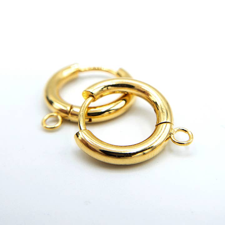 UBNY Collection - Wholesale Hoop Earrings - Hoop Earring Findings • Surgical Steel • Gold PVD Plating