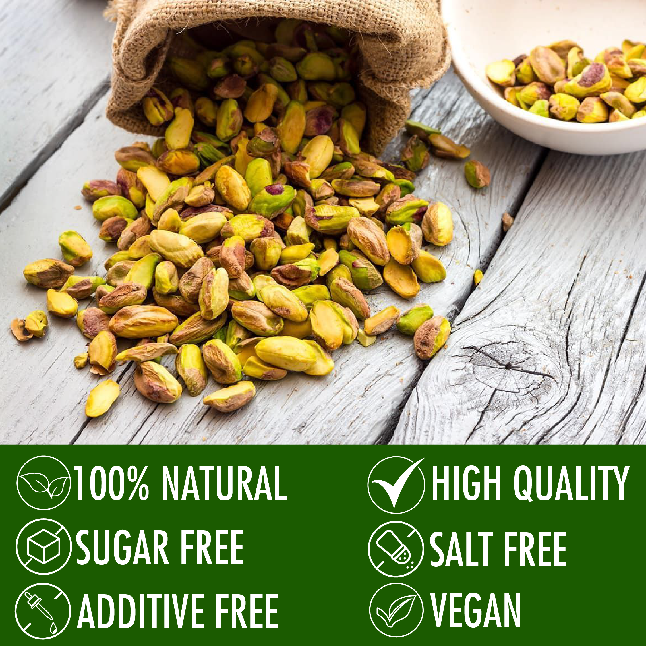 Hakan - Wholesale Nuts - Hakan Antep Pistachio, In Shell or Kernel in Vacuum Bag,22lb10