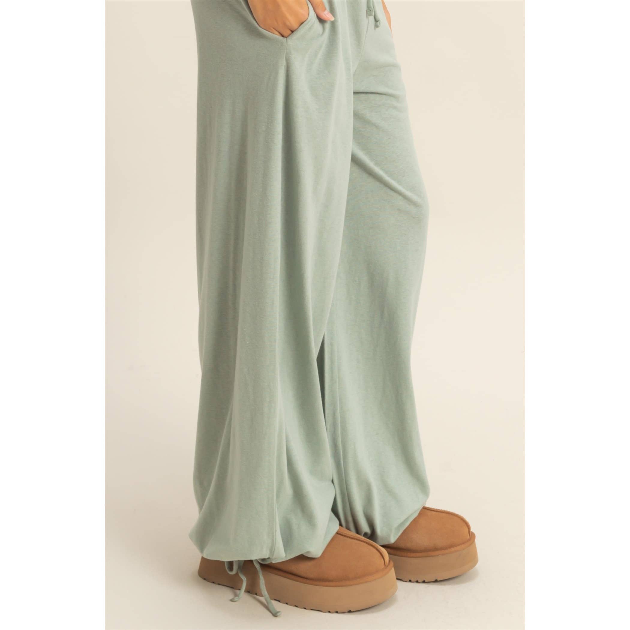 HYFVE - Wholesale Pants - Women's - High Waist Drawstring Wide Leg Pants14