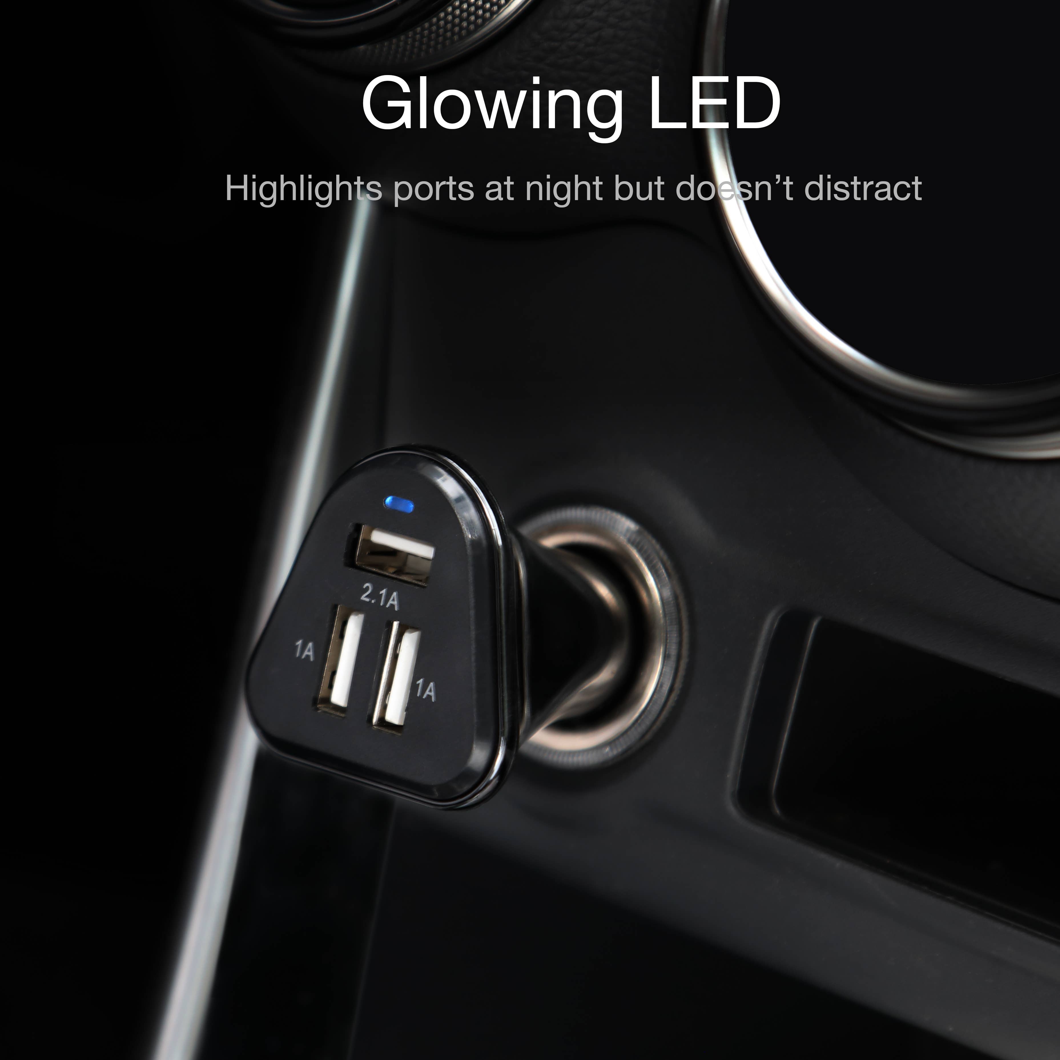 LAX Gadgets - Wholesale Portable Charger - USB 3 Ports Fast charger for Cars (Retail Packaging)17