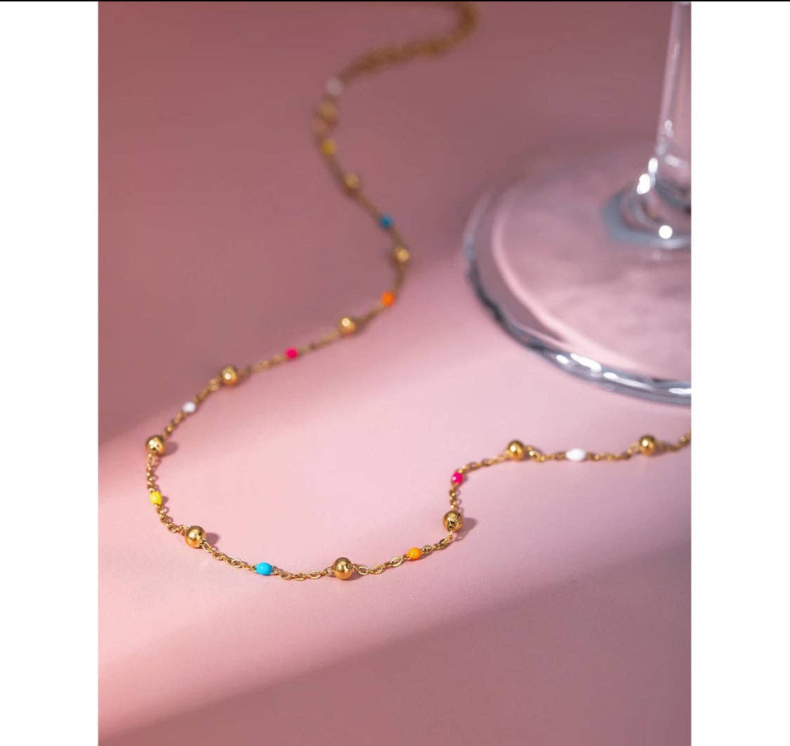 SHOP KIKI - Wholesale Jewelry - Men's - Love Beaded Gold Chain1