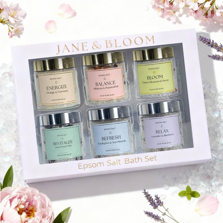 Epsom Salt Bath Gift Set for wholesale by Jane and Bloom USA