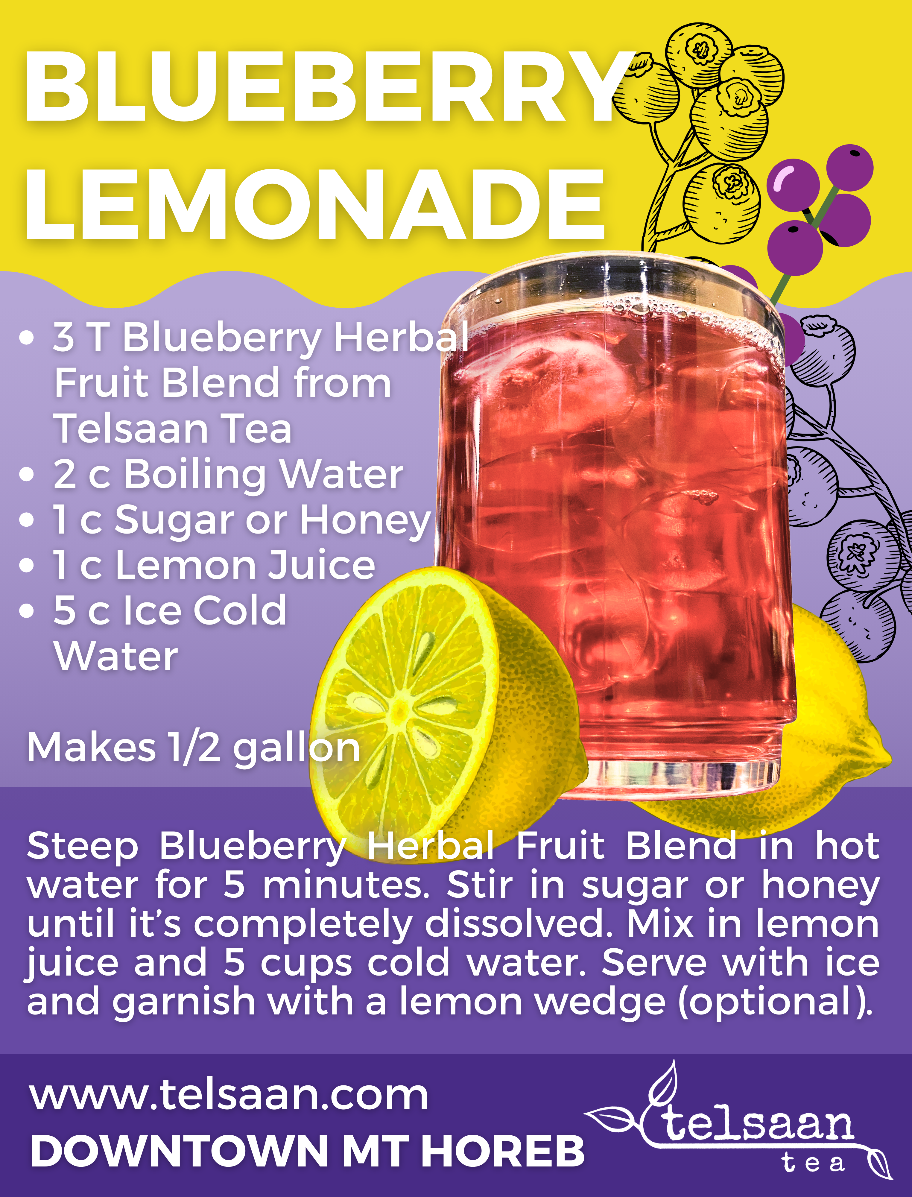 Telsaan Tea - Wholesale Loose Tea - Blueberry Fruit Infusion2