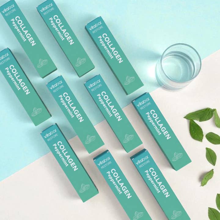VitaBar - Wholesale Oral Supplement/Vitamin - RESTORE - Collagen - Peppermint Flavor 10-PACK4
