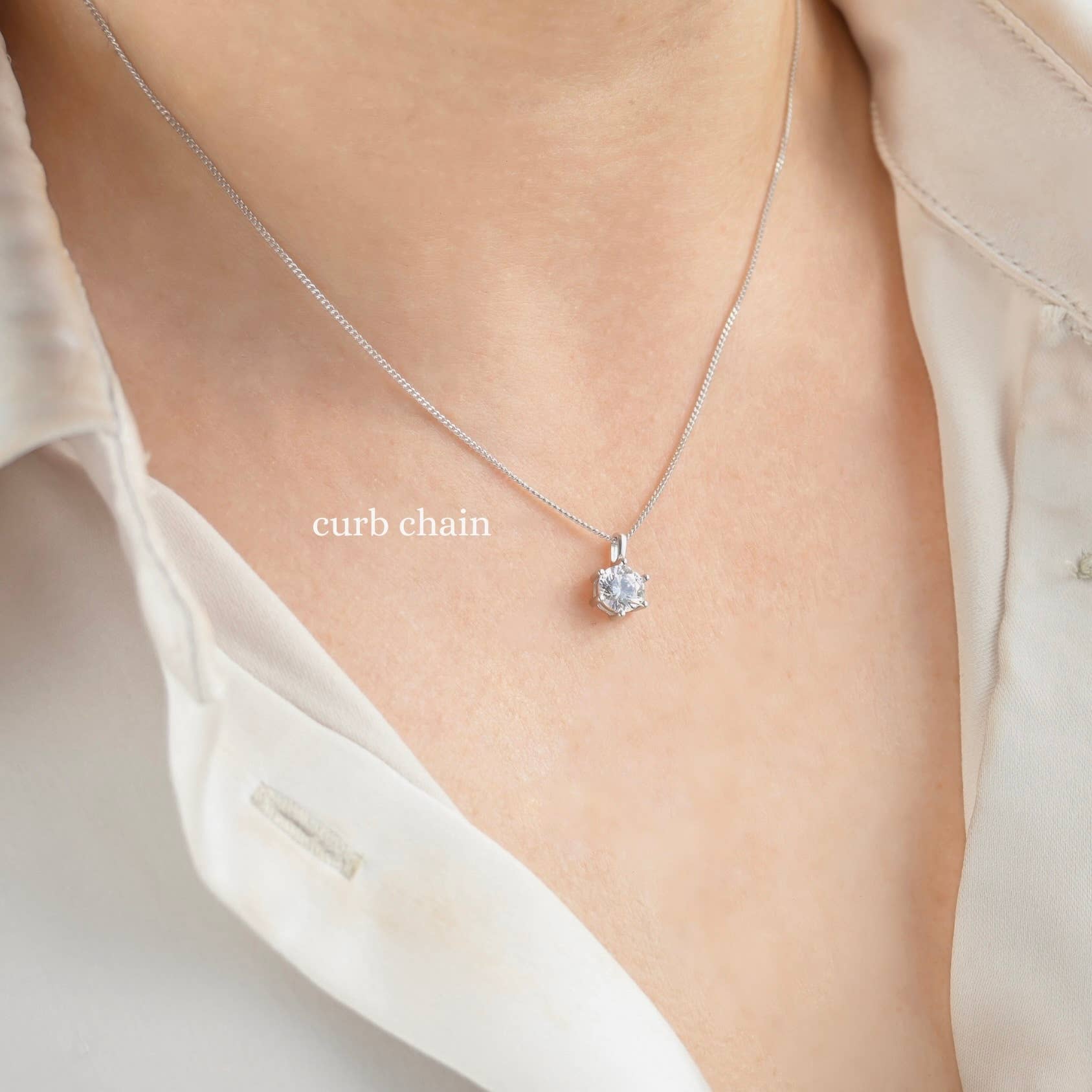 Blueyejewelry – Colar de elos e correntes por atacado – Colares delicados com correntes de prata 9257