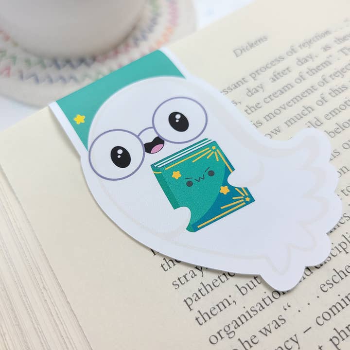 Halloween Ghost Book Magnetic Bookmark for wholesale by FunUsual Suspects