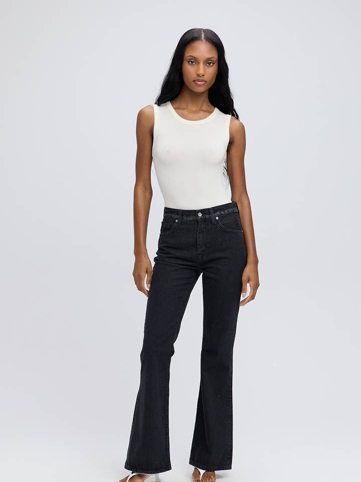 Nina Taille Haute Évasée - Black Creek (VENTE FINALE) pour la vente par ÉTICA Denim