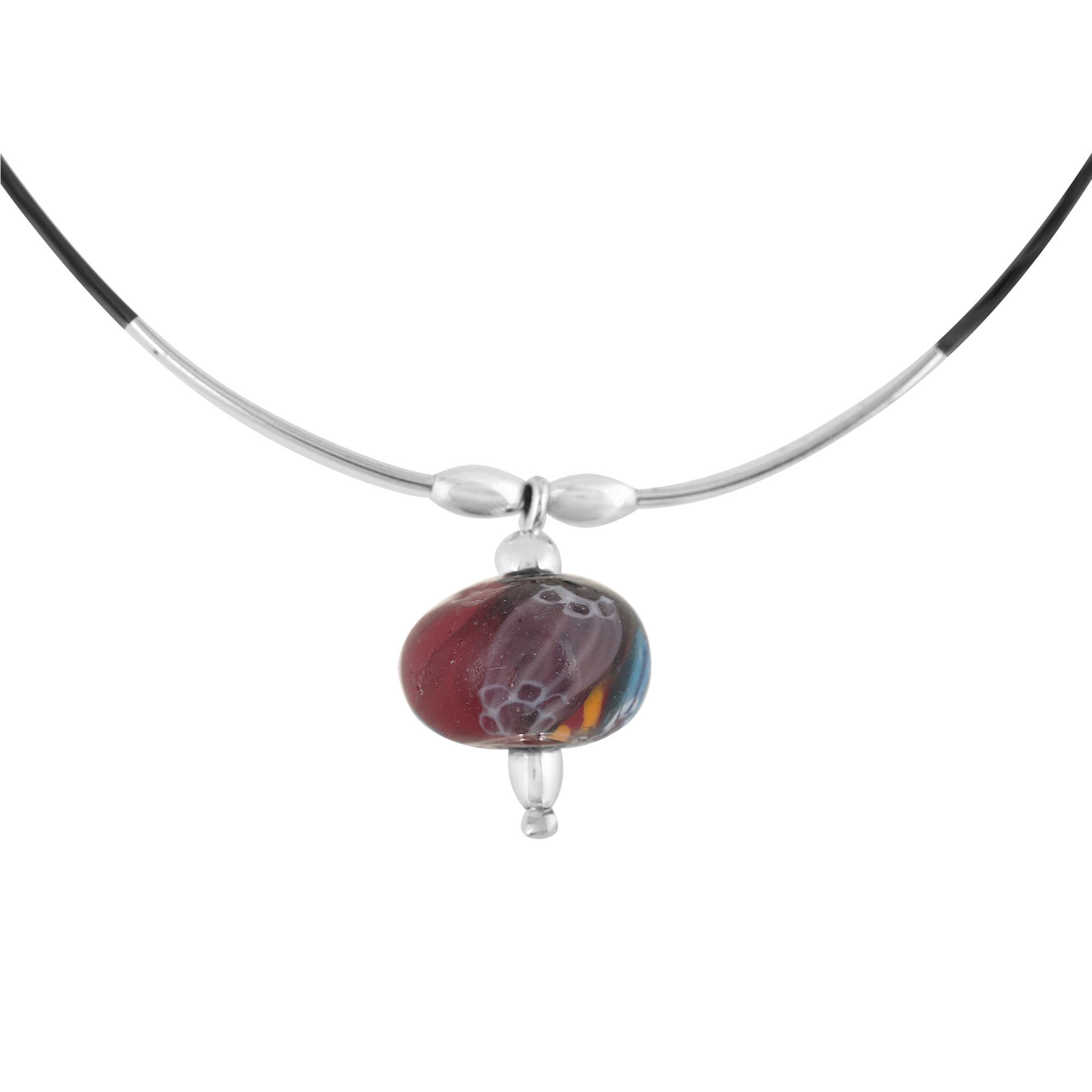 Gloria Mago - Wholesale Pendant/Charm Necklace - Murano necklace natural silver 925 40cm1