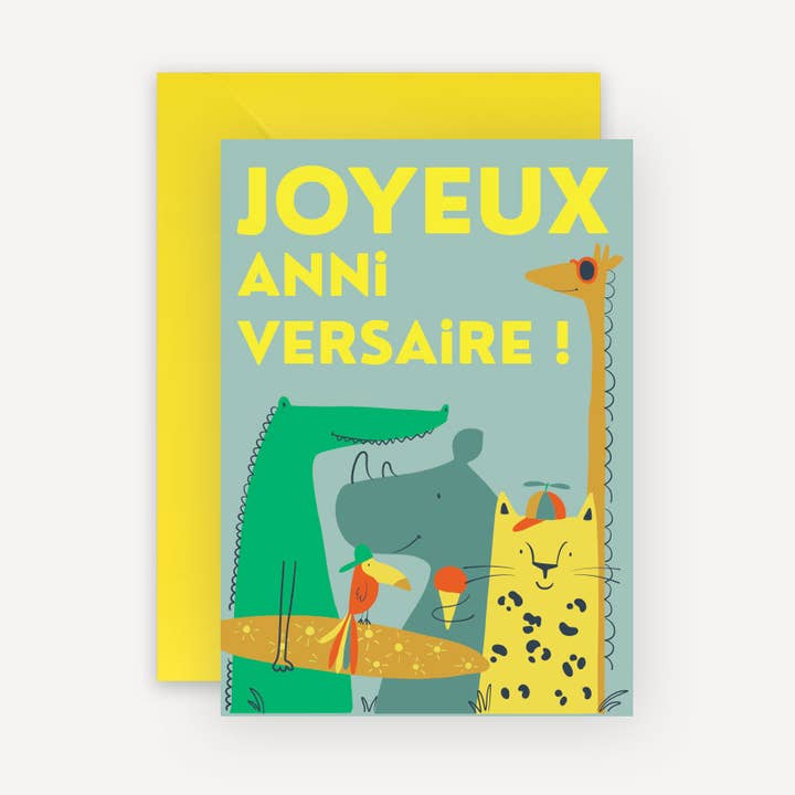 Mariisoré - Vente Carte de vœux classique - Carte anniversaire Jungle0