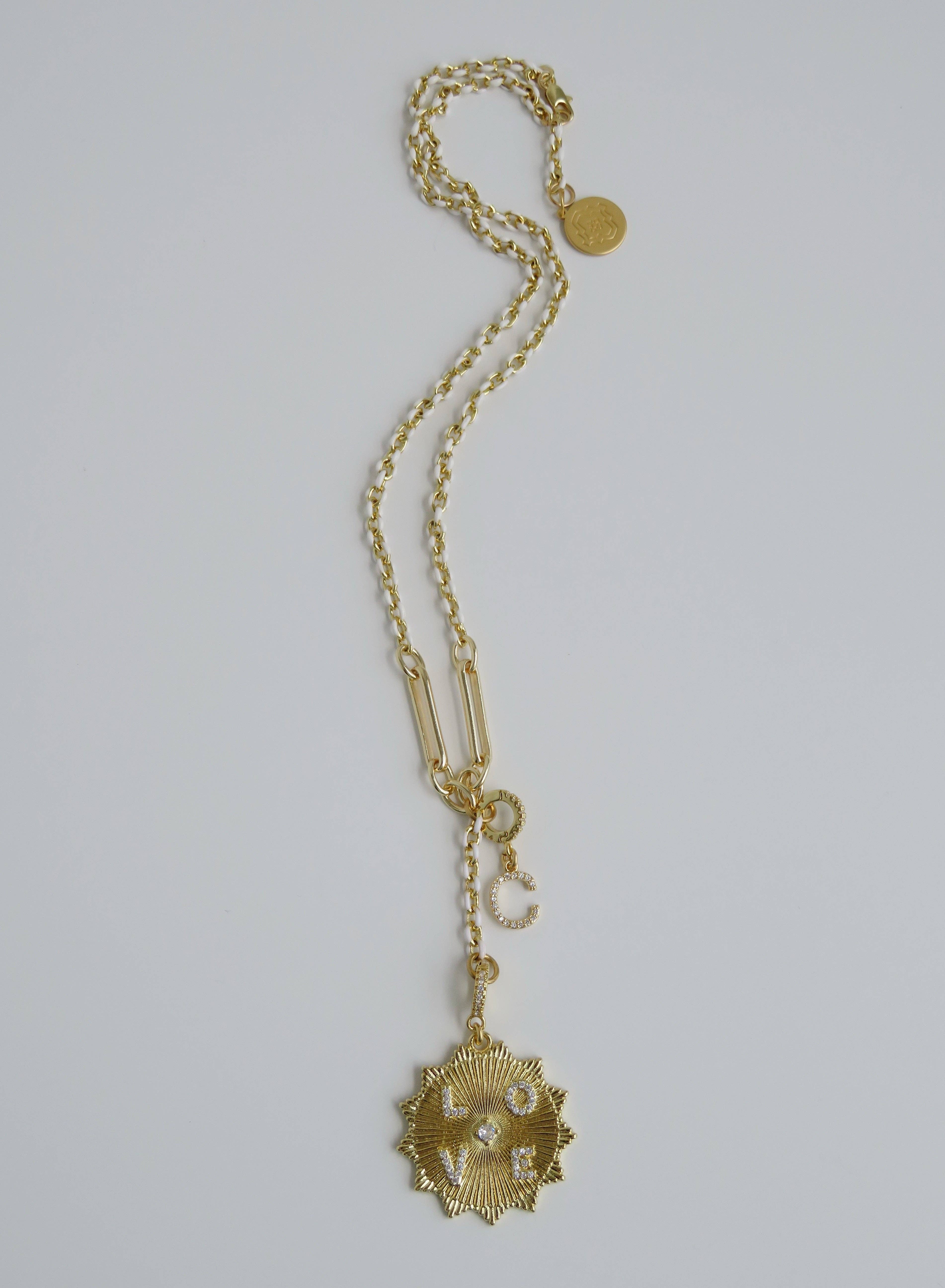 Boutique Suarez Co. - Wholesale Y-Neck/Lariat Necklace - White Oval Link Lariat Charm Holder Necklace8