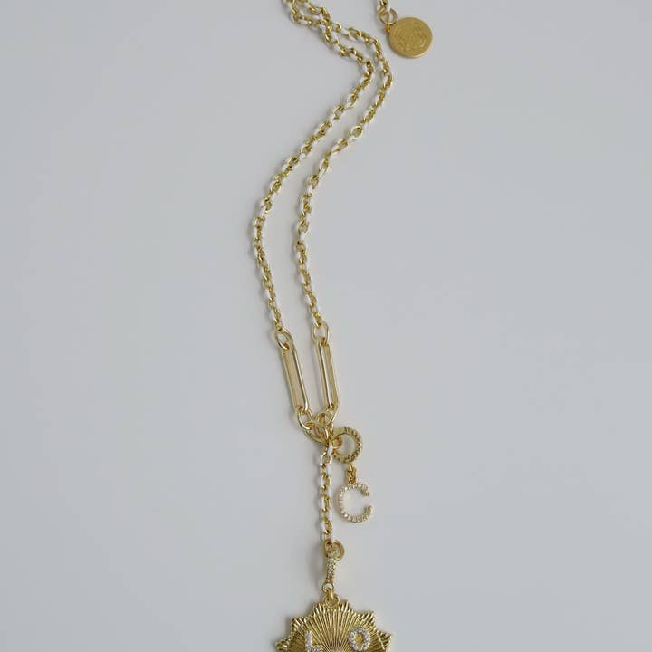 Boutique Suarez Co. - Wholesale Y-Neck/Lariat Necklace - White Oval Link Lariat Charm Holder Necklace8