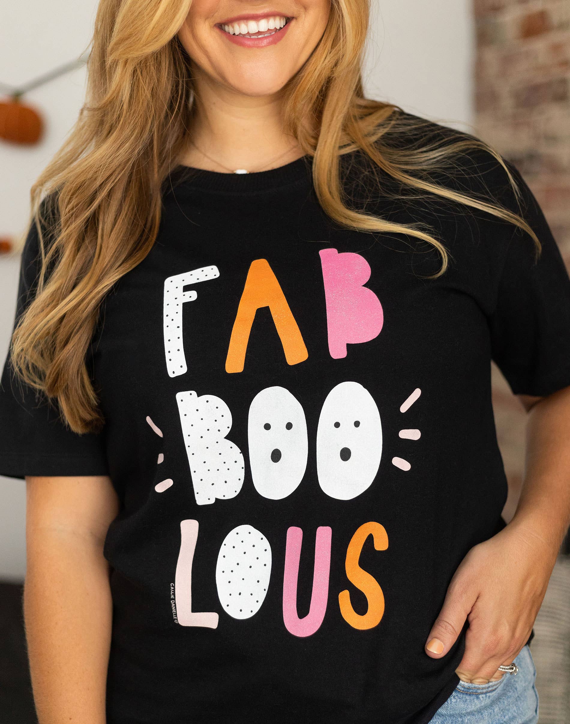 Callie Danielle - Wholesale T-shirt met print - Dames - Fab-boo-lous Callie Tee - Zwart1