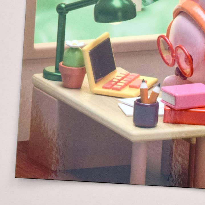 Canofdanchan Shop - Wholesale Art Print - Lo-fi Study Bunny Print2