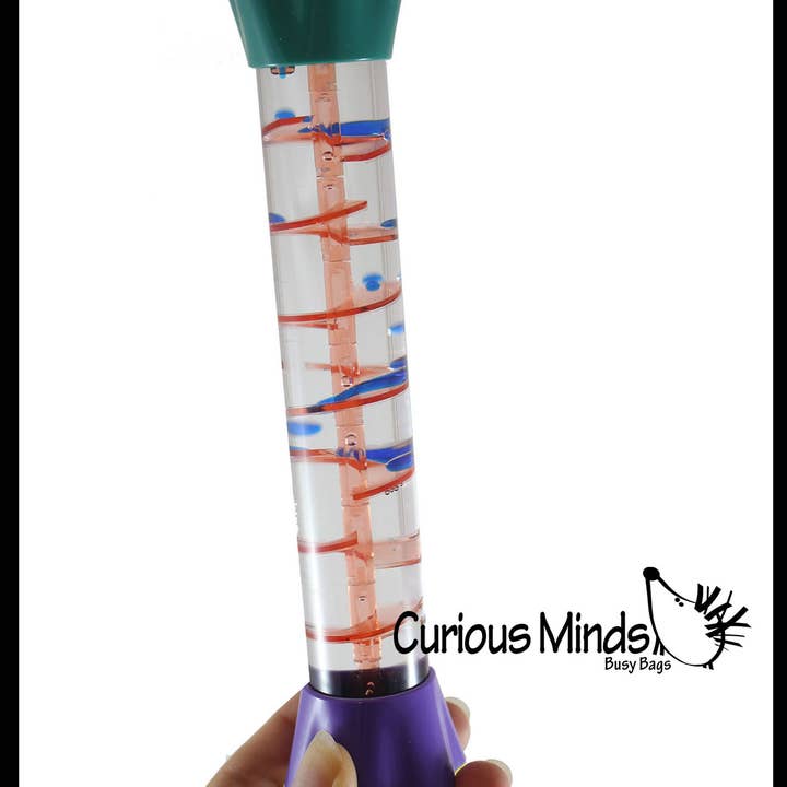 Curious Minds Toys - Wholesale Fidget Toy - Kids - 1 Bubble Helix Spiral Liquid Dripping Stick Timer - Calm Dow