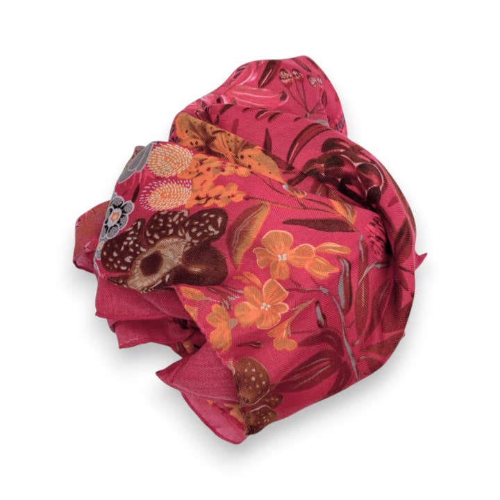 Lili Scarves - Wholesale Scarf - Women's - Garden Print Cotton Blend Square Scarf18