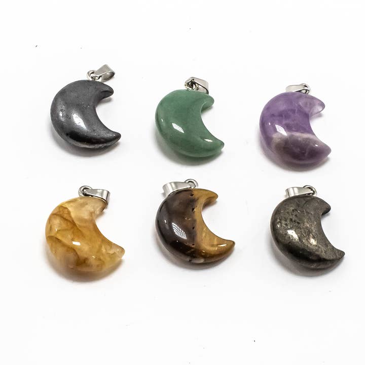 Gemstone Half Moon Charm Pendant Necklaces and other Purchase Wholesale soul charms. Free Returns & Net 60 Terms on Faire trending on Faire.