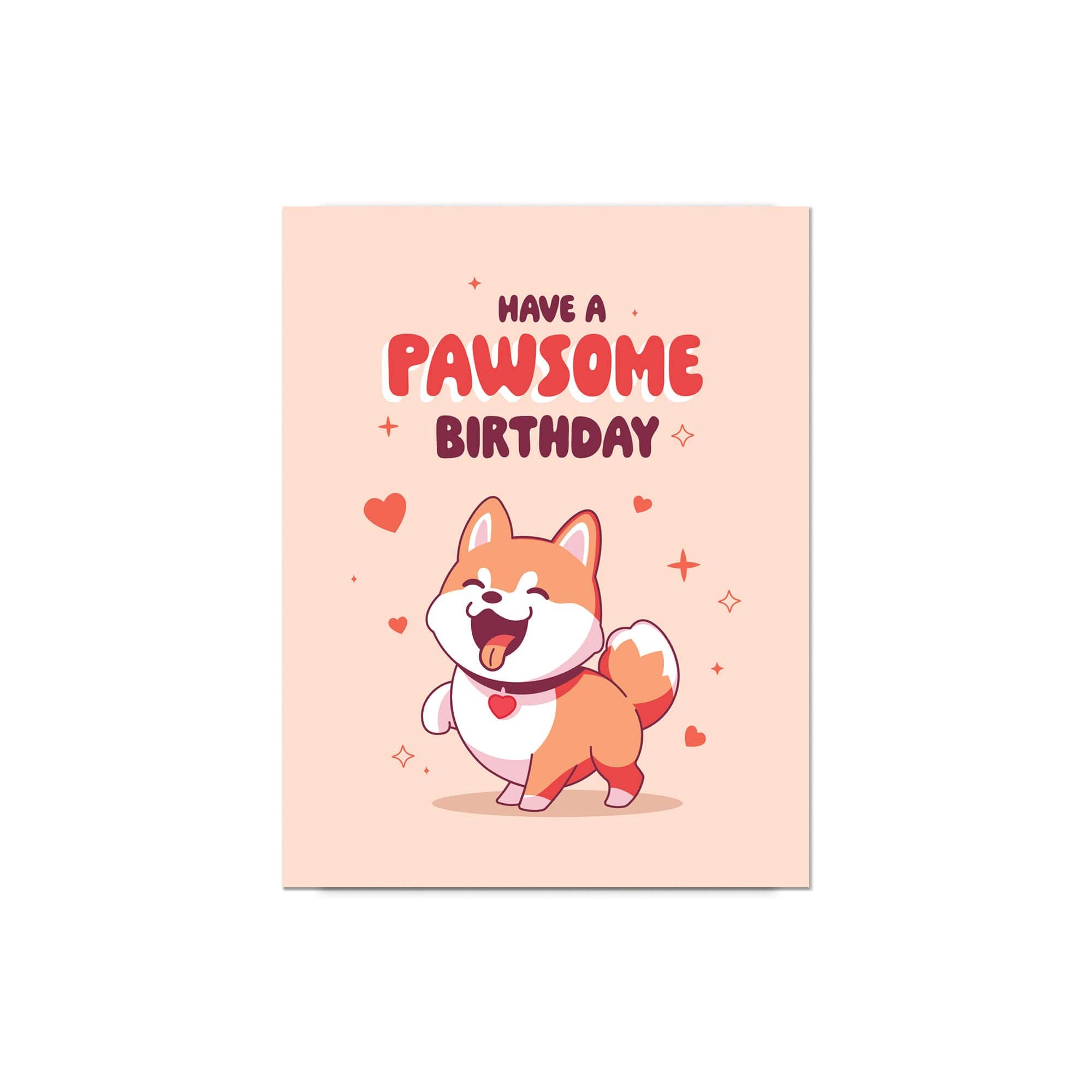 Cute Asian Cards - Wholesale Birthday Card - Paw-some Birthday Card | Shiba Inu Dog Japanese Kawaii Asian Funny Pun2