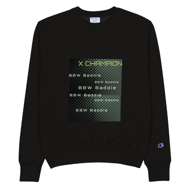 Sudadera Green Signature BBW Baddie Champion para venta al por mayor de Sarah Luxx Apparel