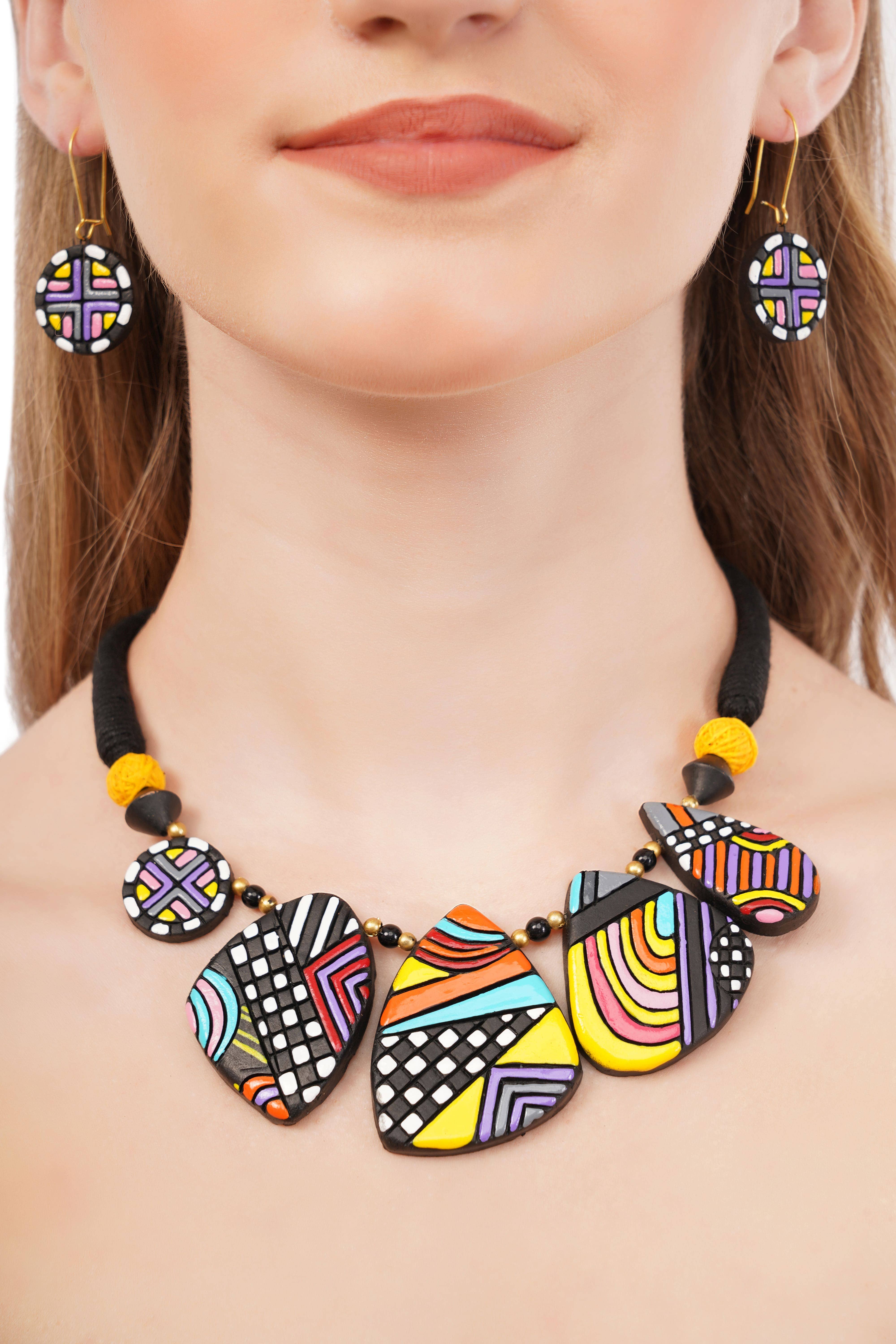 Cordelia Kraft - Wholesale Jewelry Set - Celestial Geometric Set | Clay Jewelry | Colorful Jewelry
