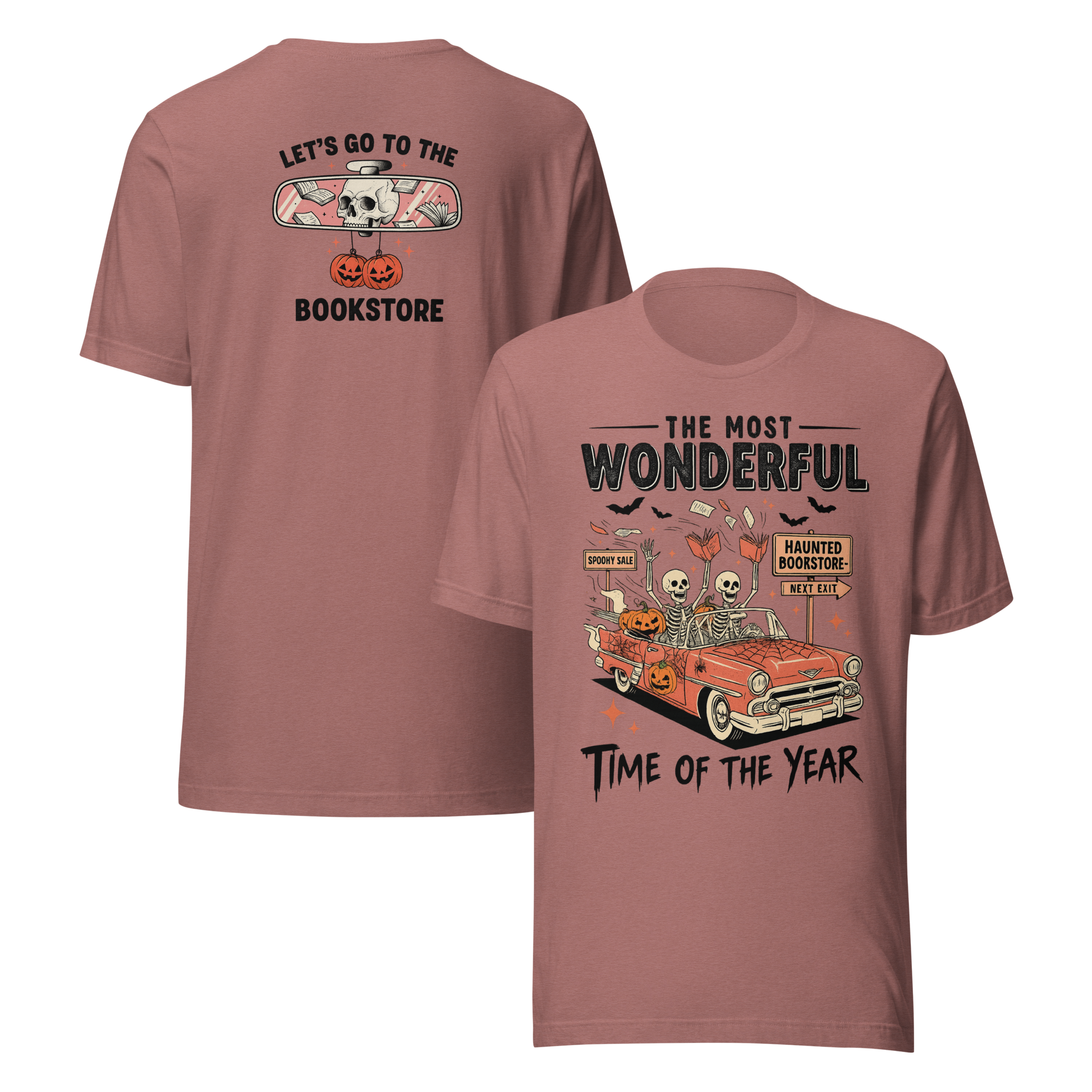 MagicMerchEmporium - Wholesale Tunic - Women's - Bookish Haunted Bookstore Tee6