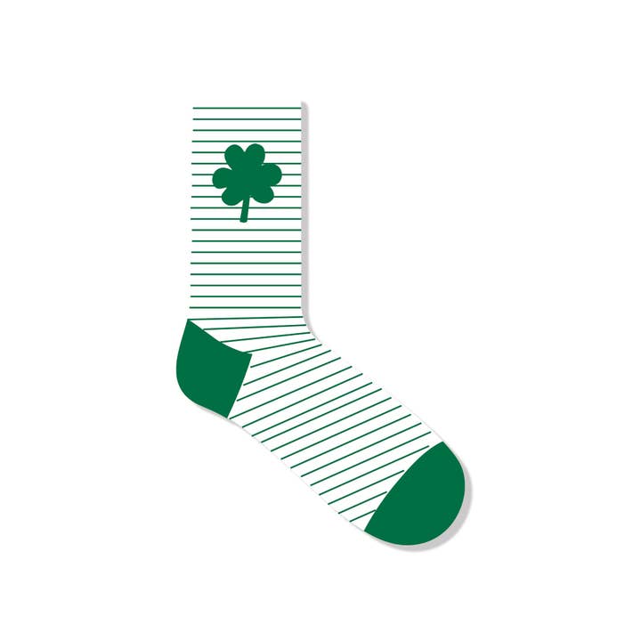 SPD1051 - Striped Shamrock Socks for wholesale by My Mind’s Eye