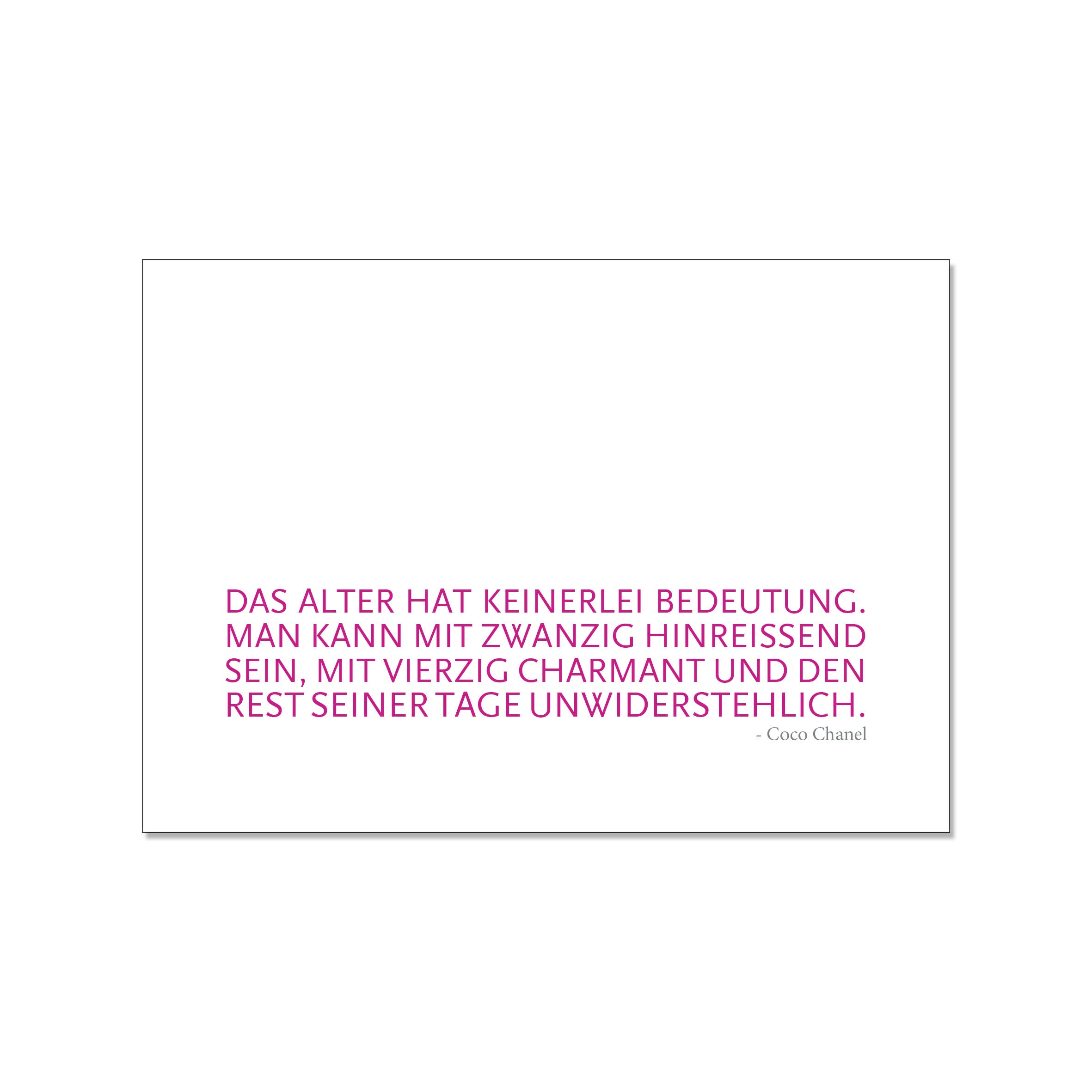 17;30 – wholesale Postcard – Postcard landscape, AGE DOESN&#x27;T MATTER AT ALL. YOU CAN BE GORGEOUS AT TWENTY, AT FORTY0