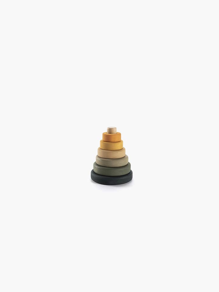 Mini Ring Stacker | Wooden Pyramid Toy | Jungle for wholesale by SABO concept