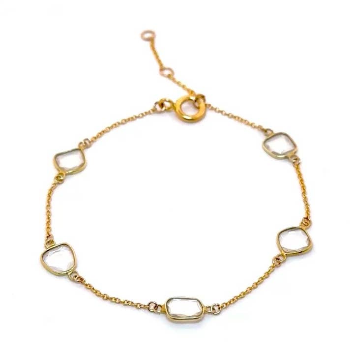 Moissanit-Armband mit Stationen für den Großhandel von Mabel Chong