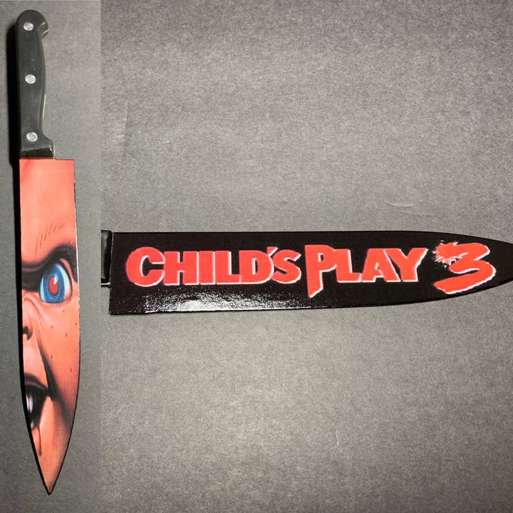 Dead Dave Designs - Wholesale Kitchen/Utility Knife - Childs Play 3 Knife With/Without Sublimated Stand