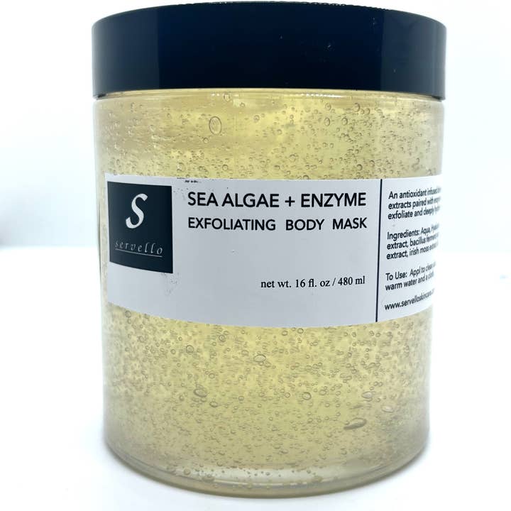 Masque corporel exfoliant aux algues marines et enzymes pour la vente par servello