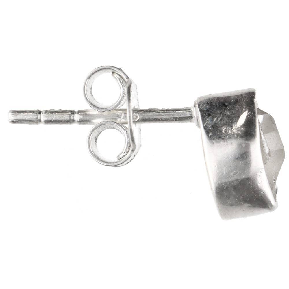 Vives de la Cortada S.L – wholesale Stud/post earrings – Herkimer Button Earrings in 925 Sterling Silver1