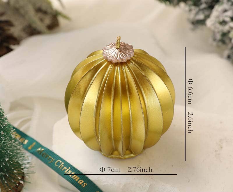Candles Meta - Wholesale Novelty Candle - Christmas Pleated Ball Home Ambience Decor Scented Candle2