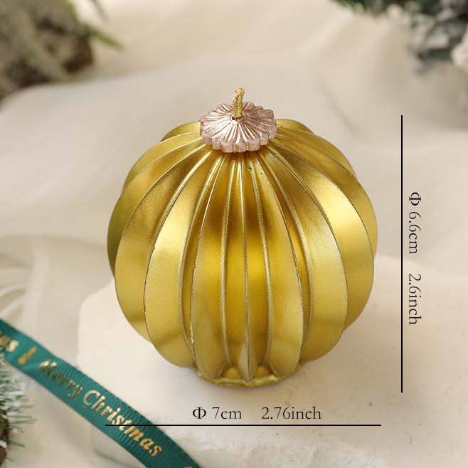 Candles Meta - Wholesale Novelty Candle - Christmas Pleated Ball Home Ambience Decor Scented Candle2