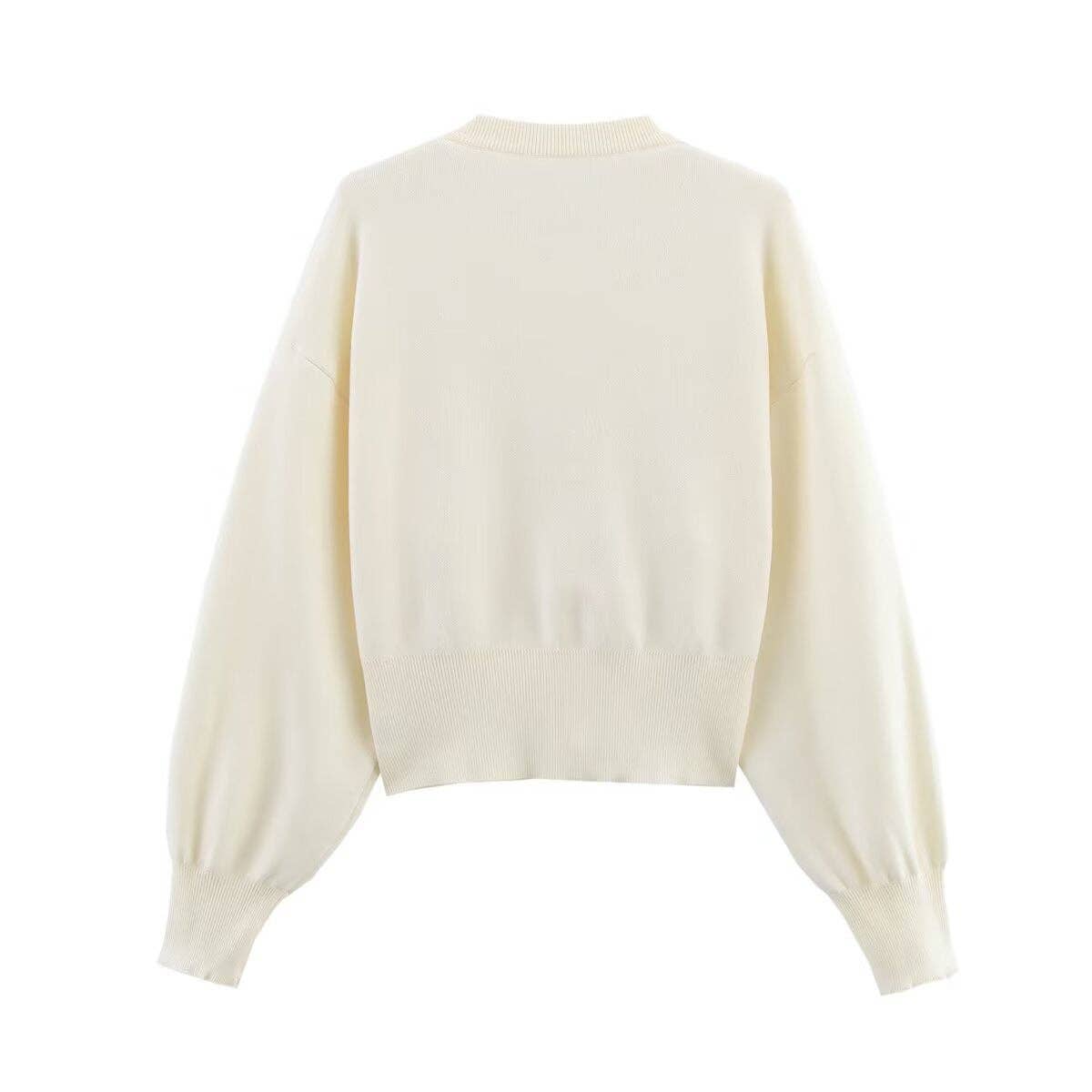 Beige 2-teilige Outfits Strick-Crop-Pullover Minirock-Set DP25F723 für den Großhandel auf Faire2