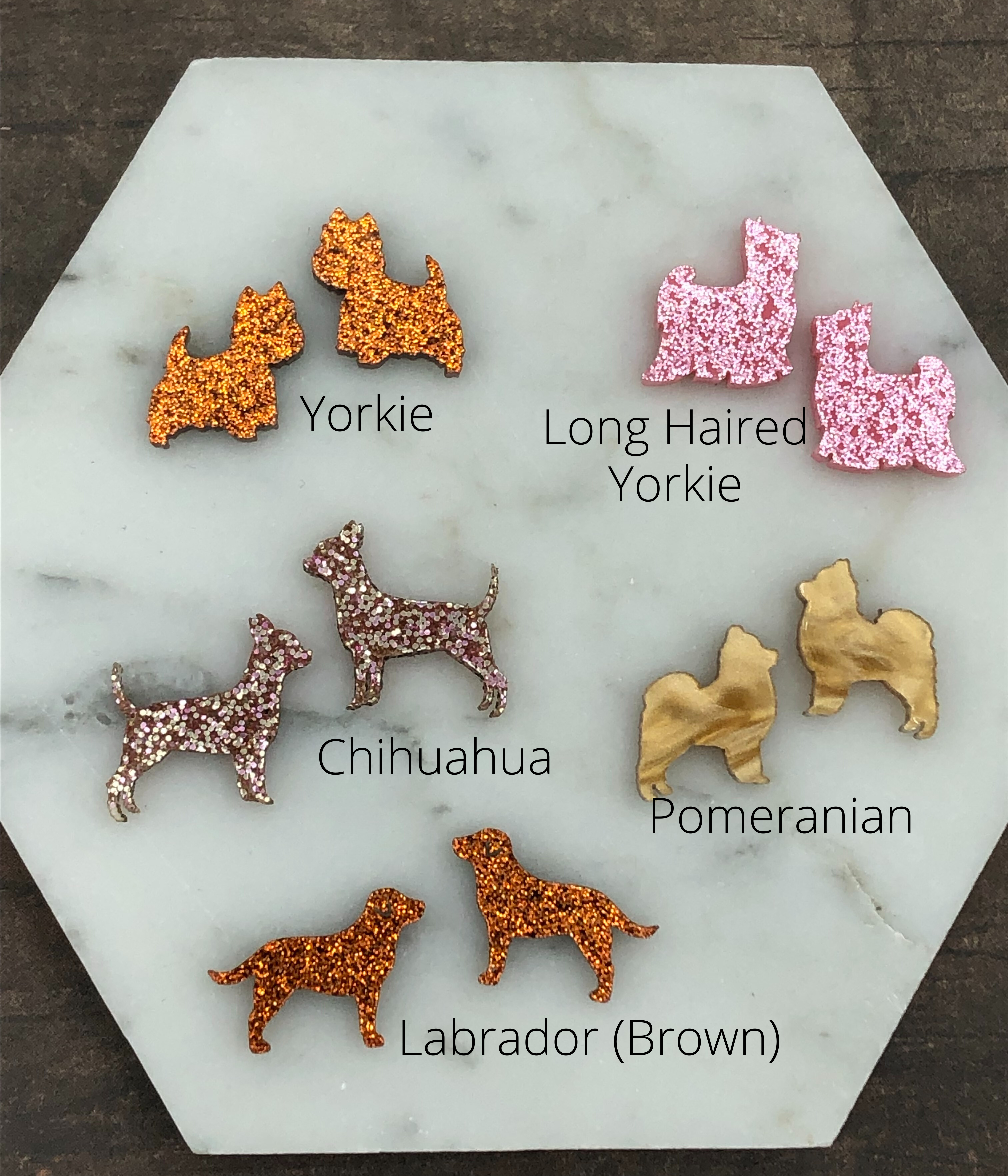 Carly Lou - Wholesale Stud/Post Earrings - Dog Earrings - 13 Dog Breeds - St. Patty's Day Earrings1