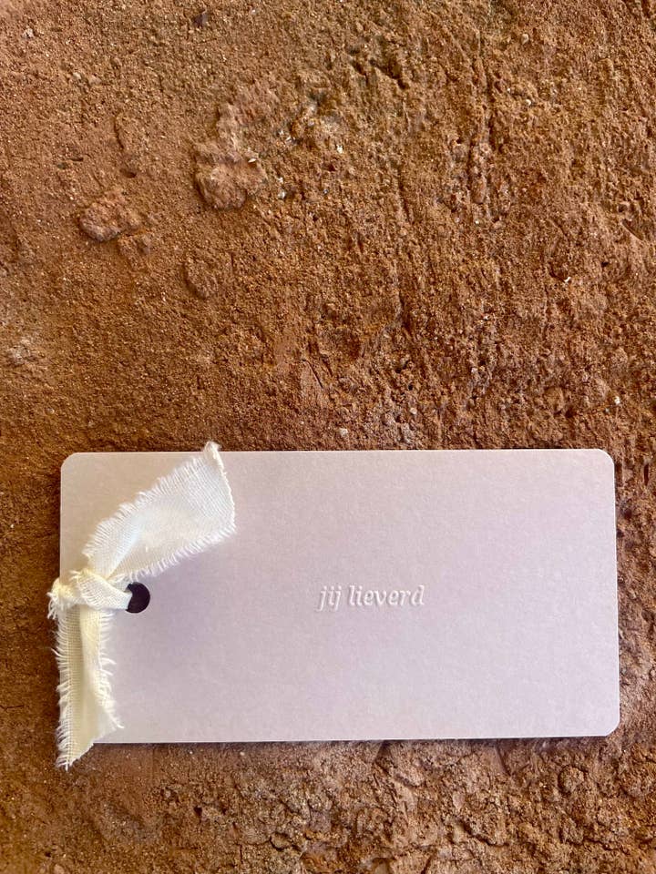 Cadeaulabel 'jij lieverd' voor wholesale door Pas de deux