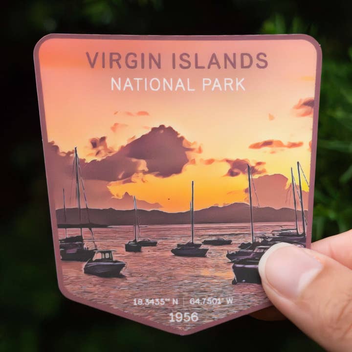 Autocollant Parc national des Îles Vier pour la vente par Little Comfy Goods