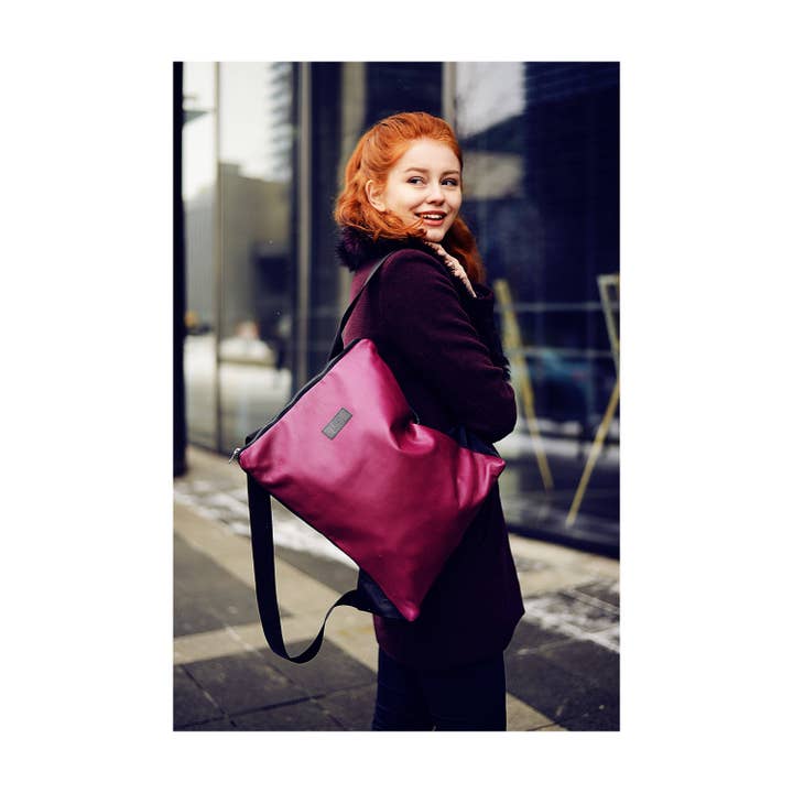 LeaF - Wholesale Rugzak - Dames - Leren rugzak, Paarse rugzak, Omvormbare rugzak